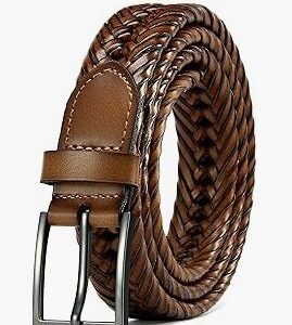 b-a-Braided Belt for Men - Leather Belt for Casual Jeans - Ultimate