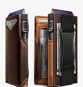 b-a-Men Wallet Gift Boxed,Slim Front Pocket Wallet Money Clip Card Hold