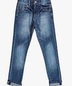 b-c-Boys Adjustable Waist Jeans Cowboy Low Waist Ripped Cotton Straight