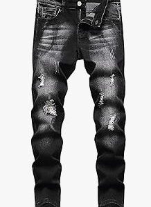b-c-Boy's Skinny Fit Ripped Destroyed Distressed Stretch Slim Jeans Pants